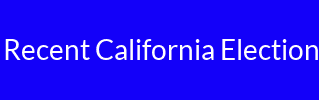 Recent California Election